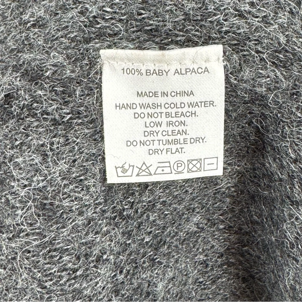 Bobby Jones Men’s Baby Alpaca Gray Quarter Zip Sweater Size XL